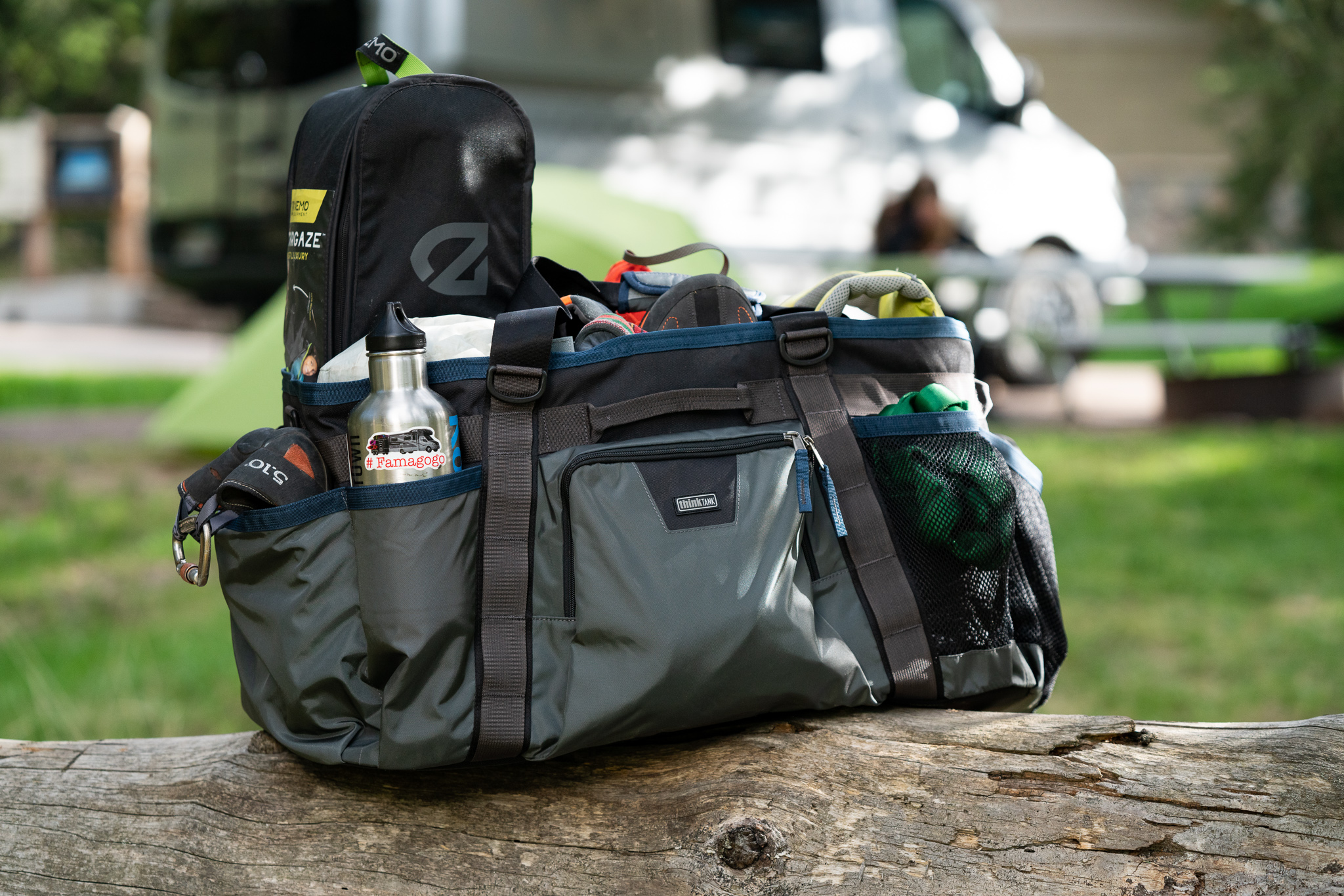 One bag for all your trips and camping—“Think Tank Freeway Longhaul Duffel”