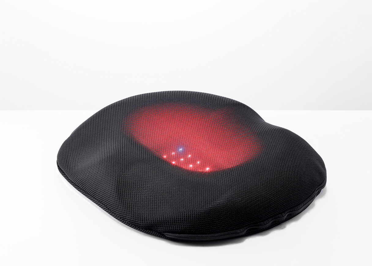 LED Far-Infrared Heated Cushion! Care with CushionBeam