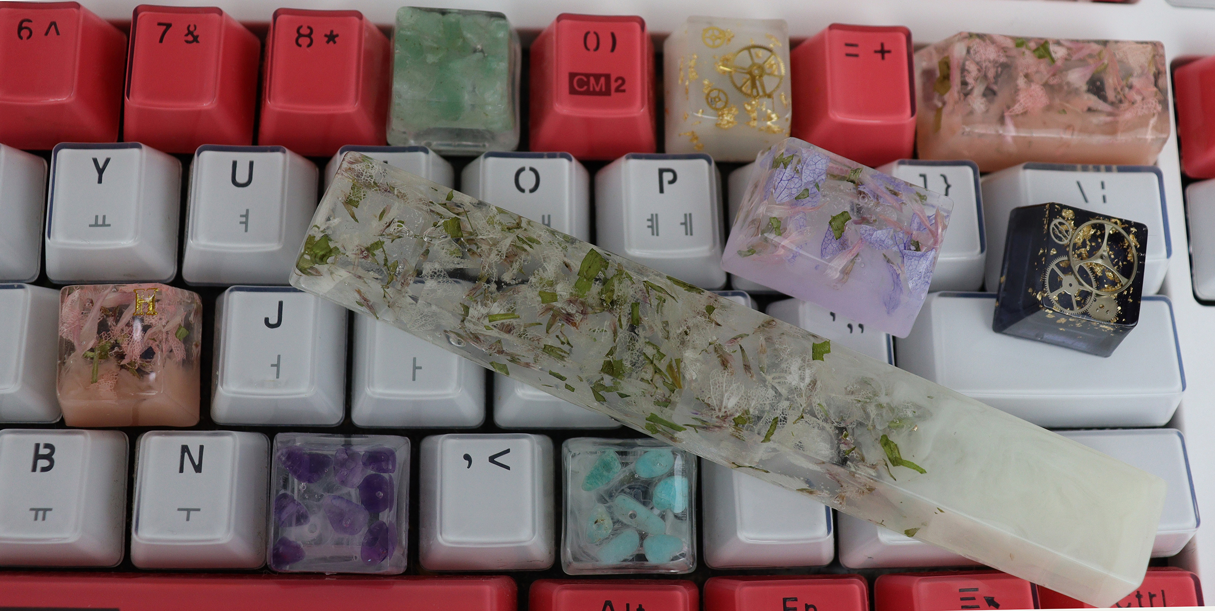 페퍼민트_레진 포인트 키캡