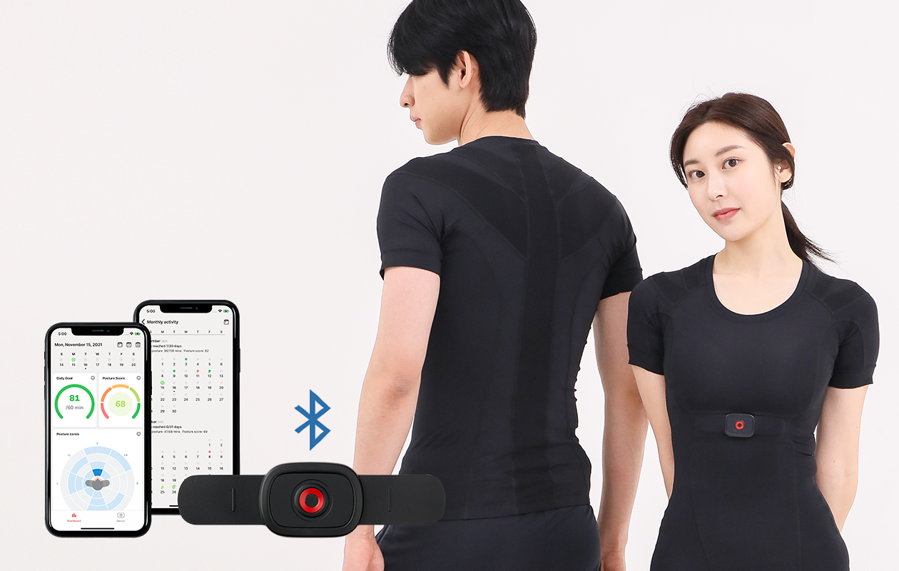 悪い姿勢はセンサー搭載スマートシャツで矯正！【正しい姿勢シャツ】