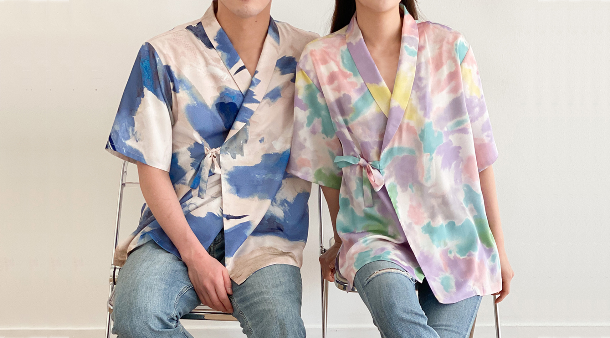 Hip Tradition Meets Beauty: Tie-Dye Hanbok Shirt & Daenggi