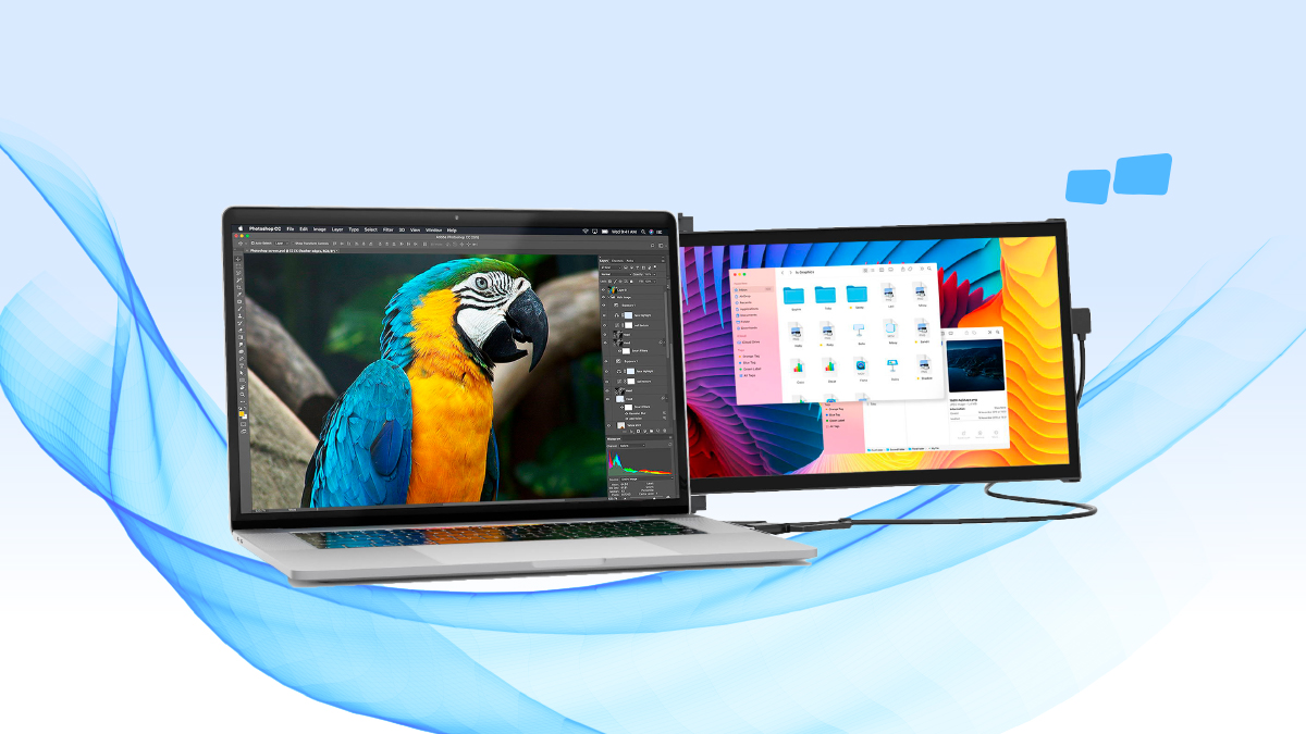 Dual Monitor Attachment DUEX MAX for Your Cramped Laptop Screen