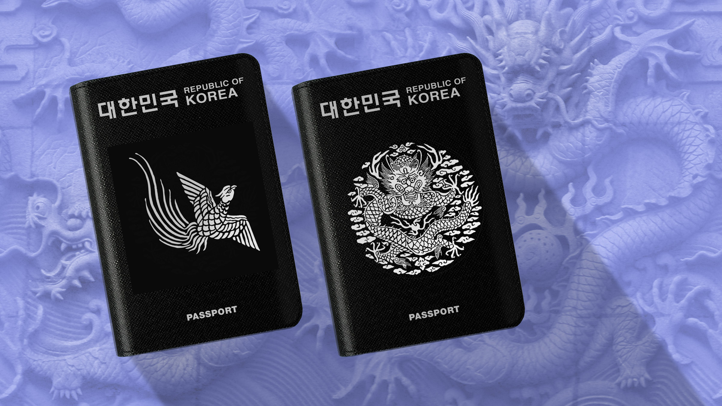 Symbol of luck and prestige the Dragon & Phoenix passport case