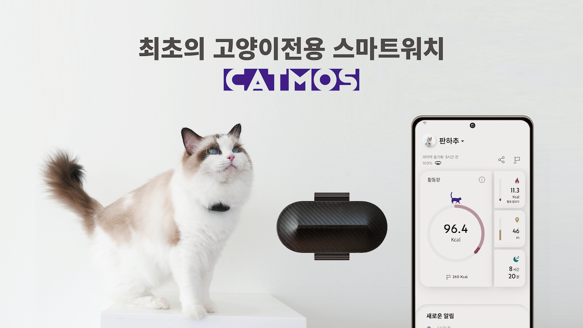[12000% 앵콜]냥이 전용 스마트워치 CATMOS로 똑똑한 건강관리!