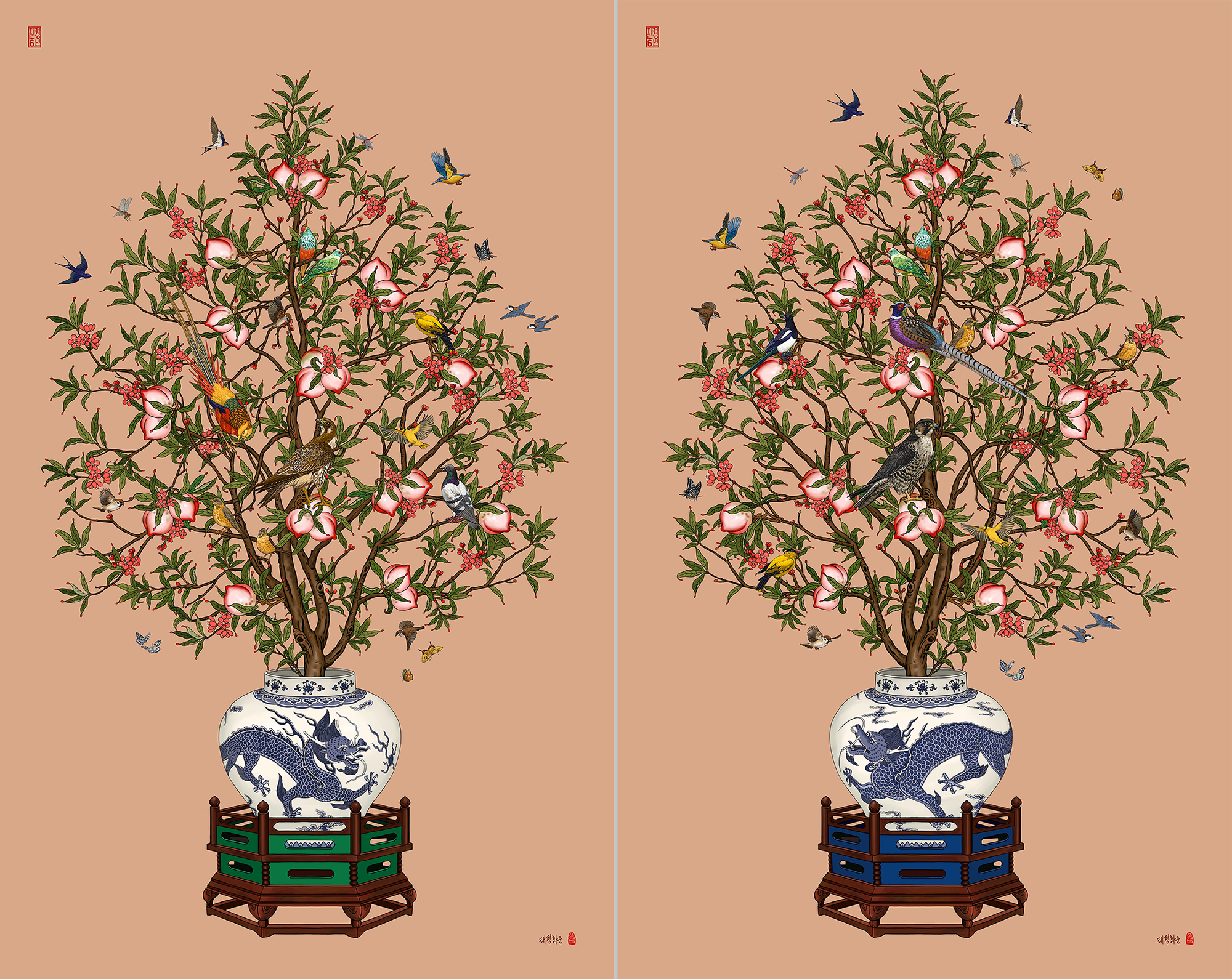 Royal Ceremony Decorated Taepyeong Hwajundo Creation