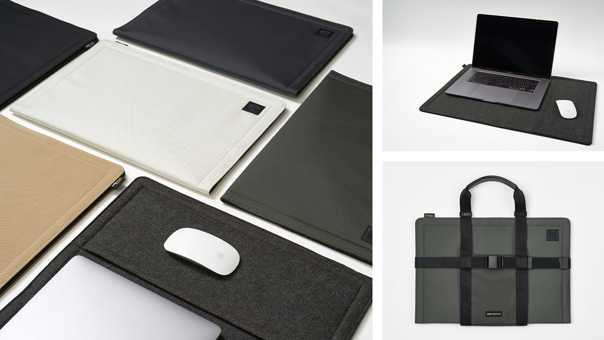 Laptop Pouch + Bag + Desk Mat in One! 3-in-1 Pack & Fold All-Rounder