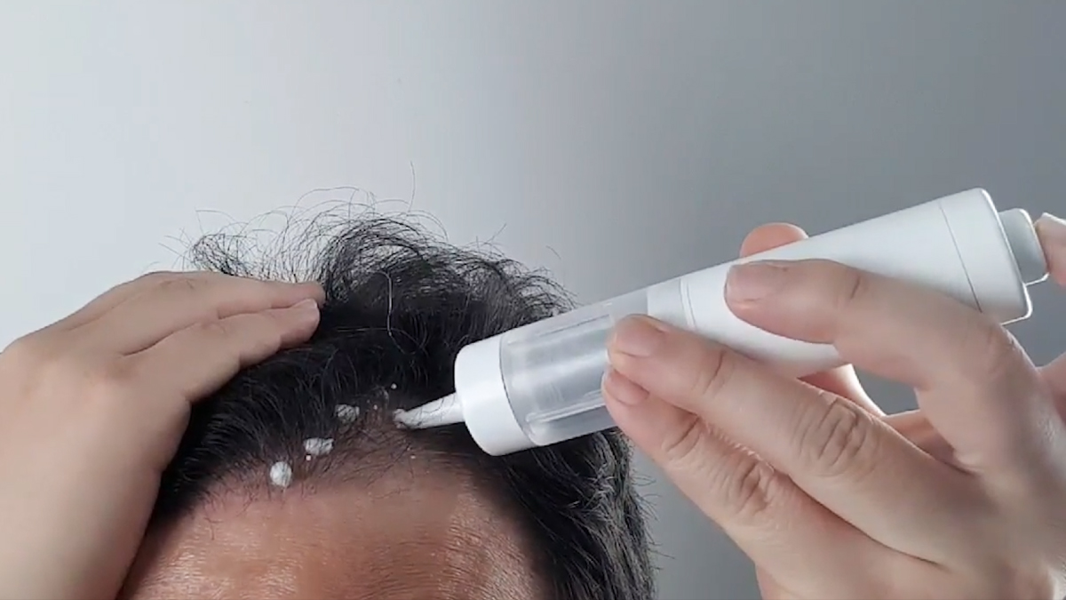 로게인폼, 이제 손가락 말고 '도포기'로 더 편하고 빠르게 바르세요!