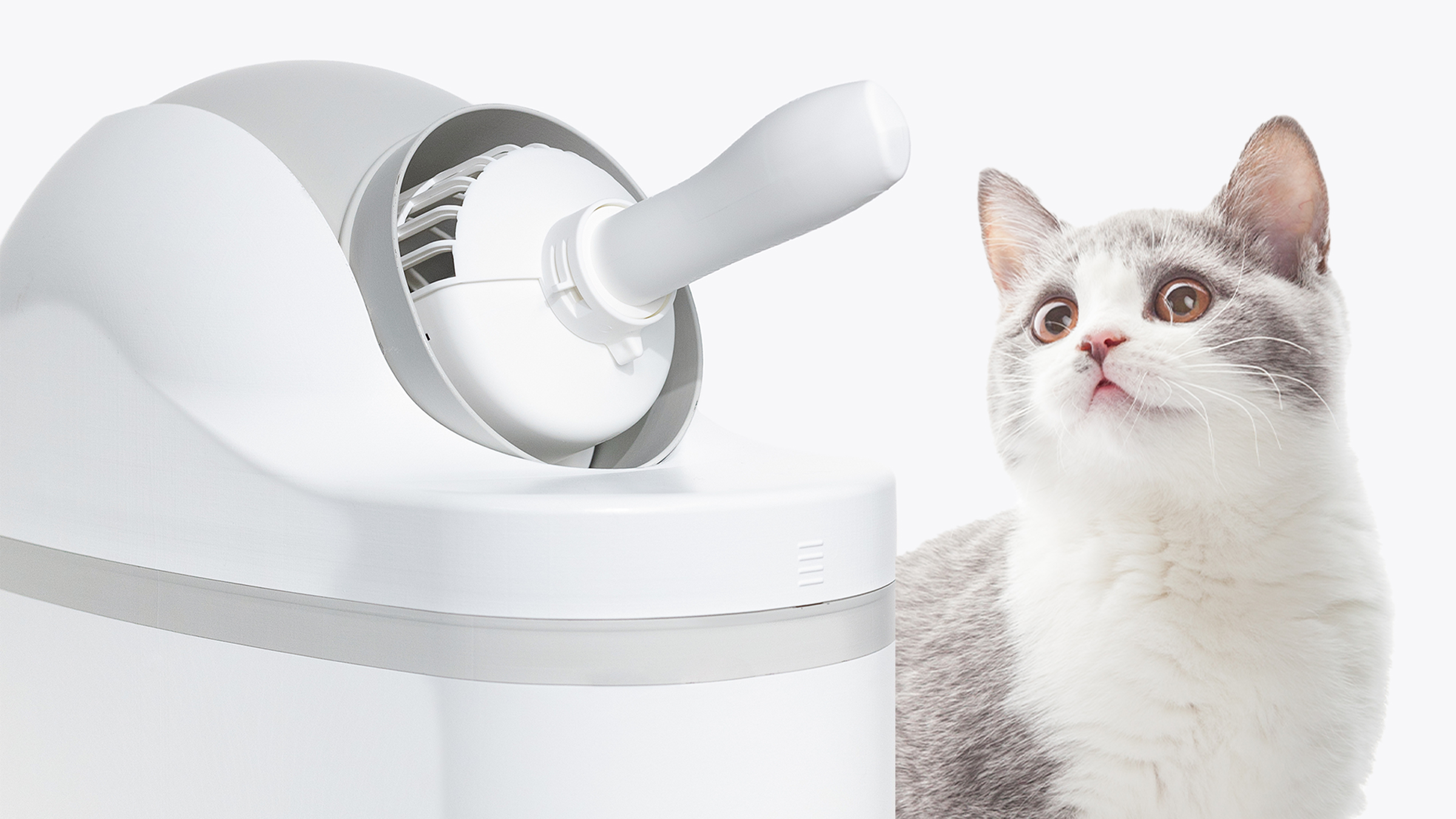 [악취 ZERO]고양이 배변처리를 간편하게! 냄새 잡는 쓰레기통, 바스락