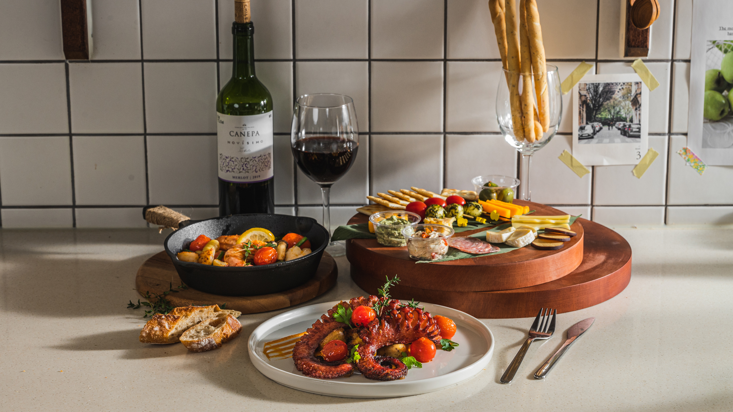 (红酒小吃、家庭派对/摆盘) 地中海料理与摆盘一次搞定！