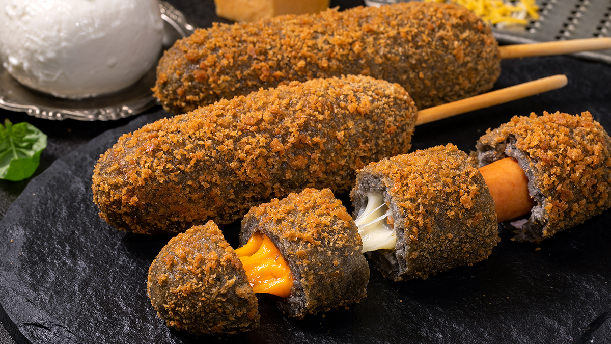 [詹森维尔X金珠宝般的我的宝贝] 黑色双层芝士热狗！Wadiz独家首发！