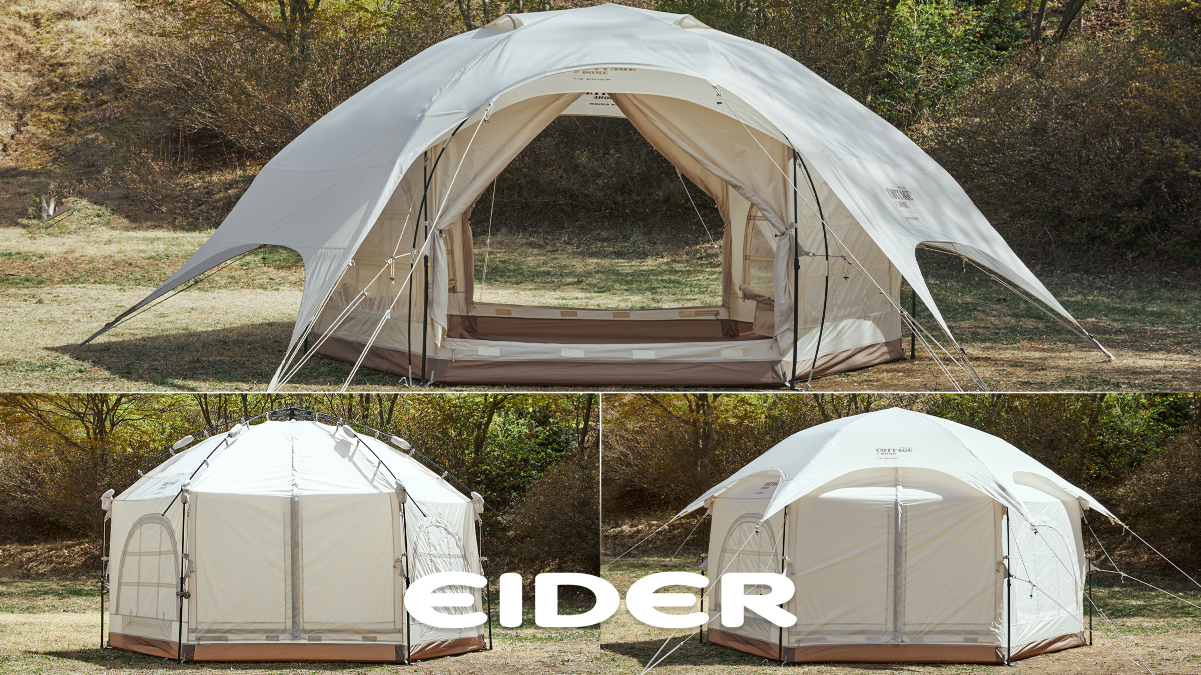 [Eider Tent] 3IN1 One-Touch Tent! Three tent styles in one!