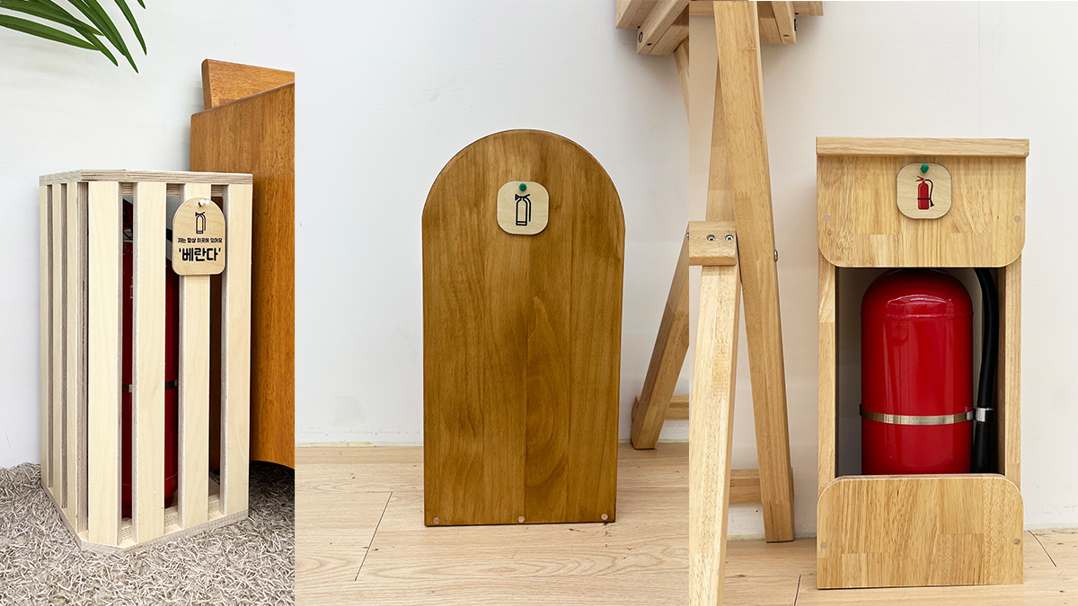 [橄榄绿实木家具] 适材适用灭火器箱