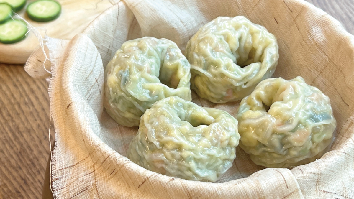 餃子の名店・昌和堂の新作初公開！薄皮キュウリ餃子！