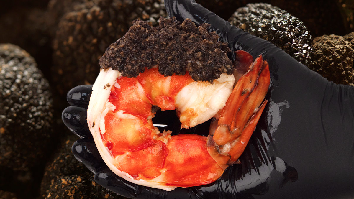 独家首发黑松露版 | 鲜虾汁与浓郁风味爆发的虎虾拼盘