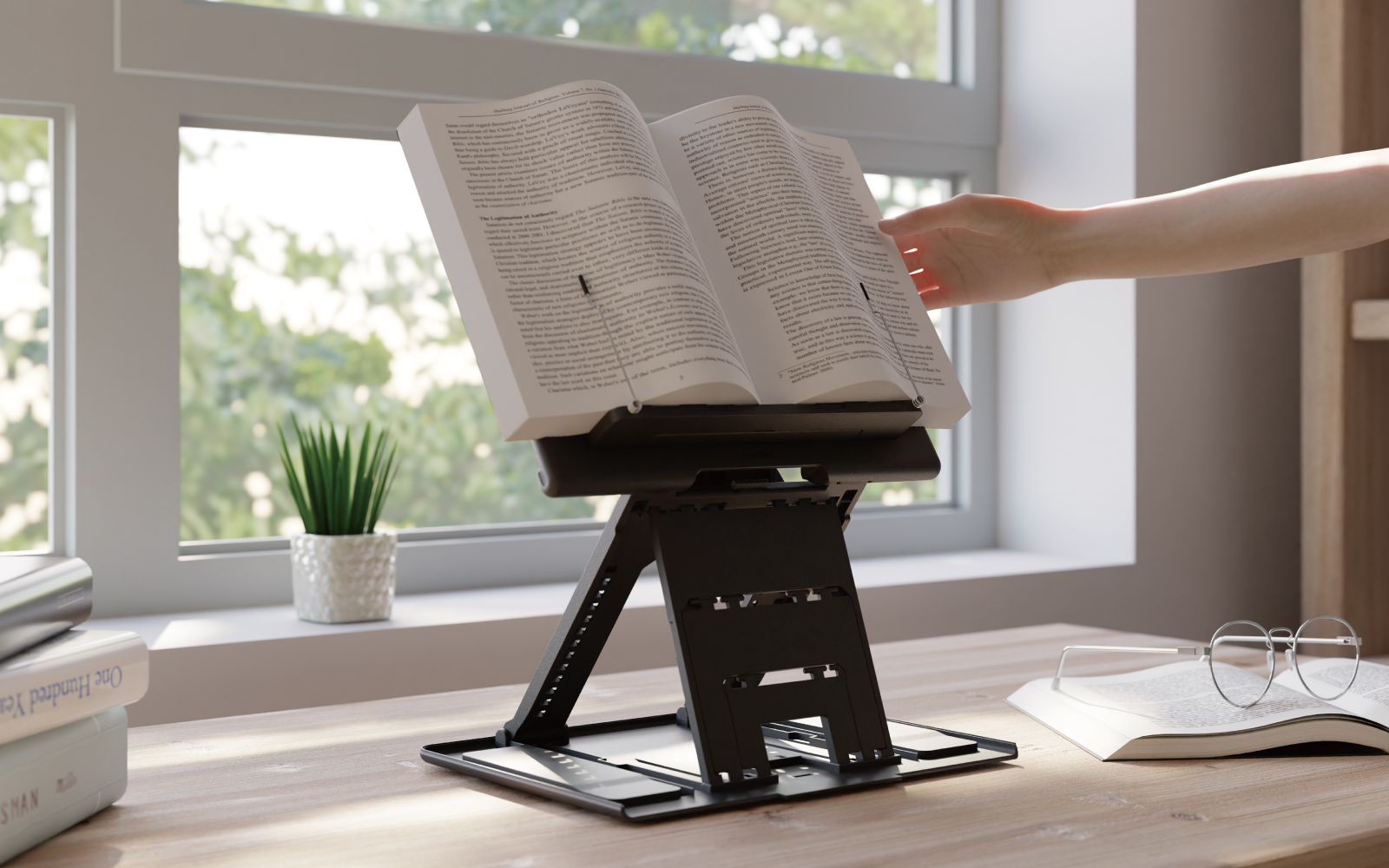 거북목 탈출 높이조절 휴대용 독서대 소피아 스탠드