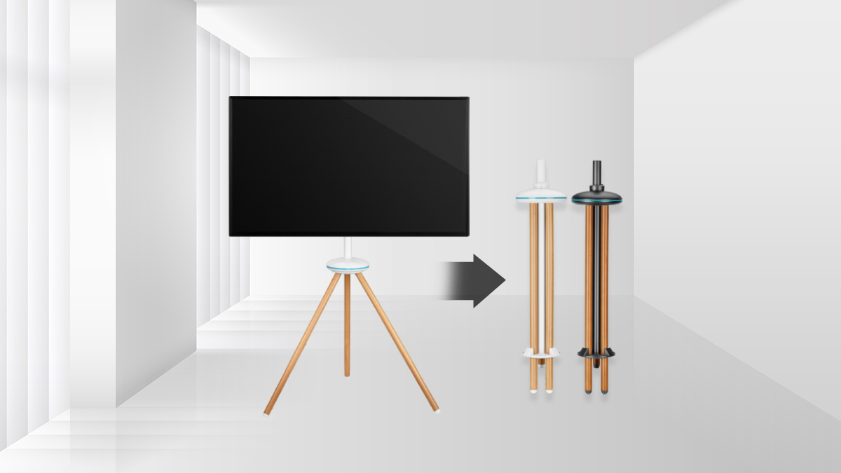 No Assembly No Drilling! Portable Foldable TV Stand Ready in 3 Seconds
