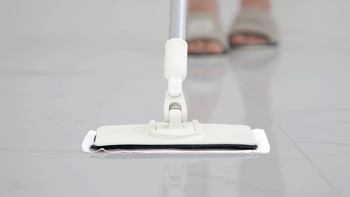 秒速贴合~【非清洁布而是湿巾】配合普通湿巾使用的平板拖把+浴室清洁套装