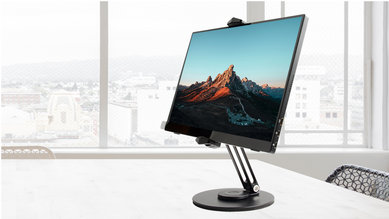 [アンコール] ポータブルモニター/タブ 360度回転スタンド