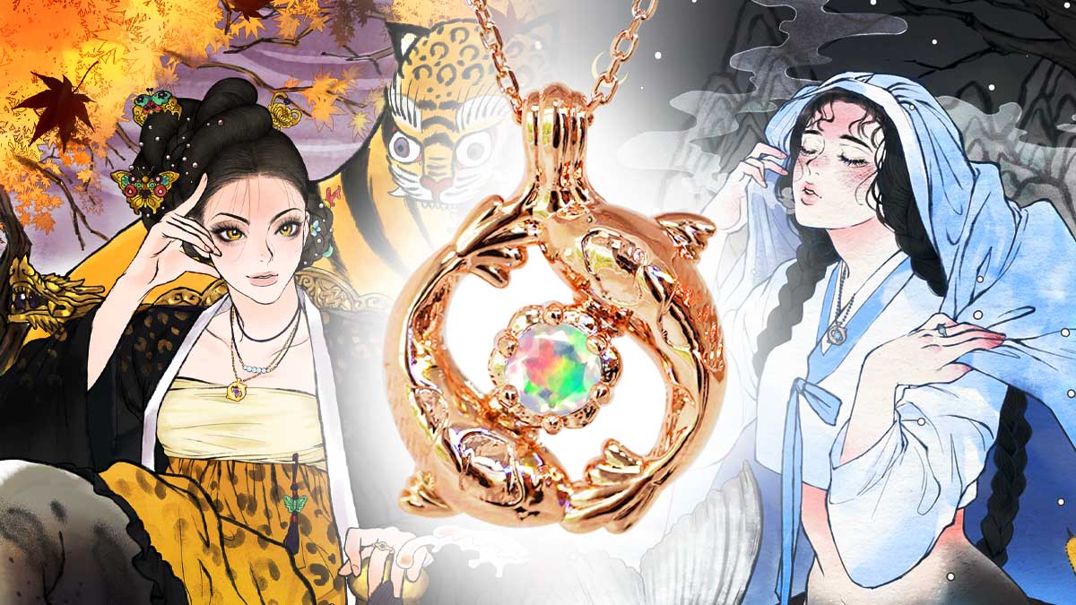 14K天然宝石 7万円台｜幸運を呼ぶ韓国の人魚、伝統の鯉紋ジュエリー