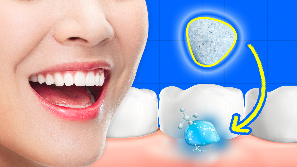 Feeling that metallic taste again? Gum shield ultra-concentrated solid multi-toothpaste without water