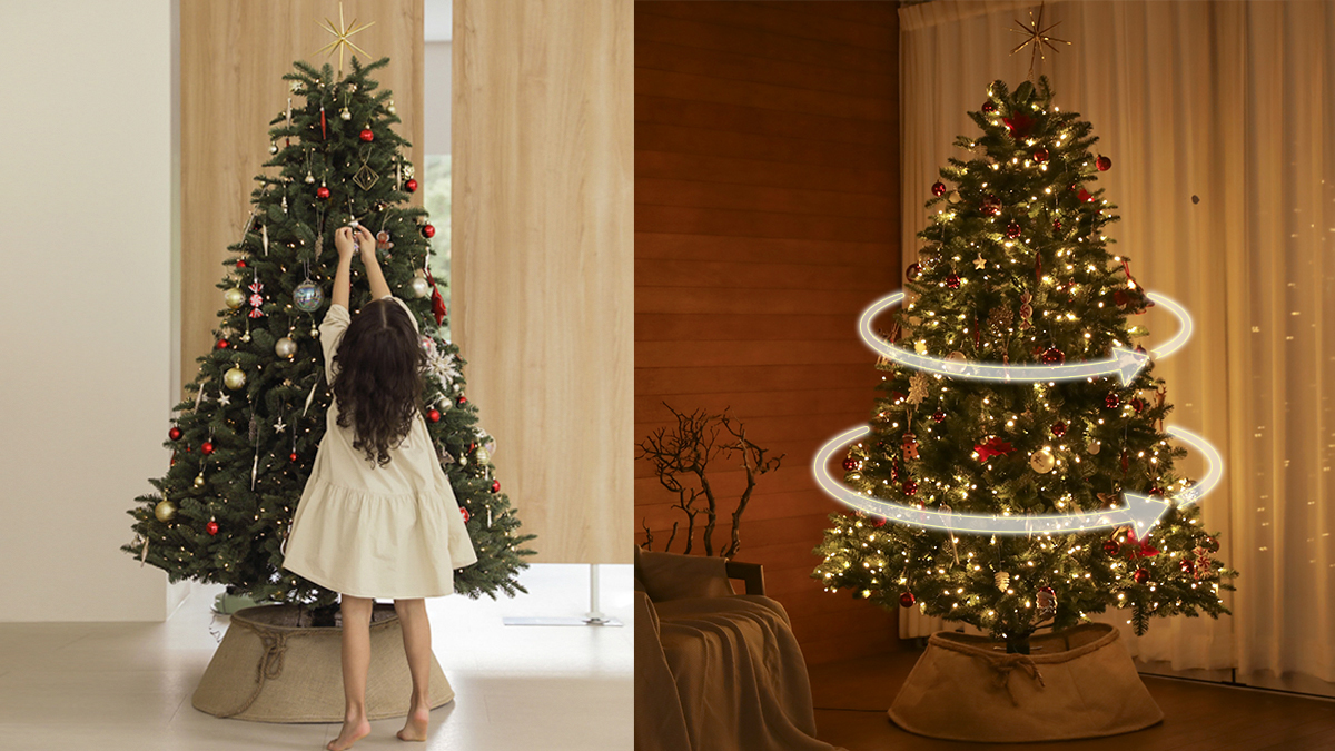 Premium Self-Rotating Christmas Tree 100% PE Leaves Moving Tree